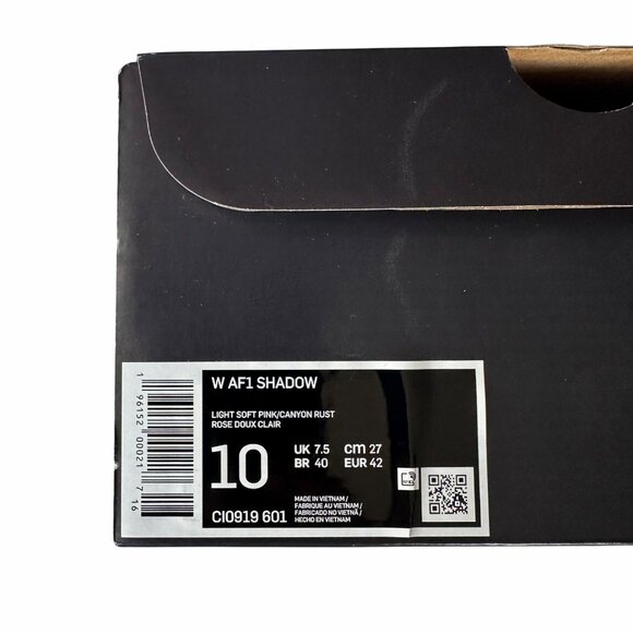 ❤️Nike Air Force 1 Low Shadow Sz 10 Women Shoes Pink Burgundy Sneaker CI0919-601 - Picture 9 of 14